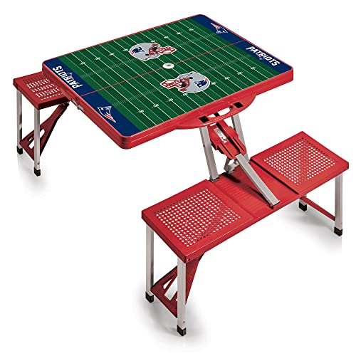 Image of Picnic TIME NFL Football Field Folding Picnic Table, Camping Table, Outdoor Table with Umbrella Hole