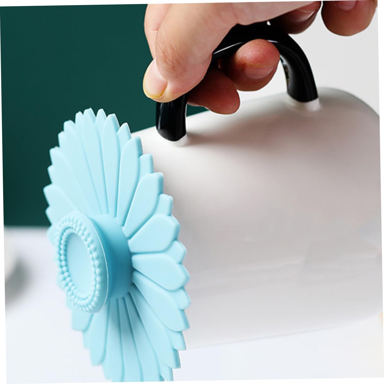 Mobestech Coperchi in Silicone a Forma di Petali di Girasole 12 Pezzi Resistente al Calore e Facile da Pulire per Tazze di Ceramica e Caffè per Uso Quotidiano