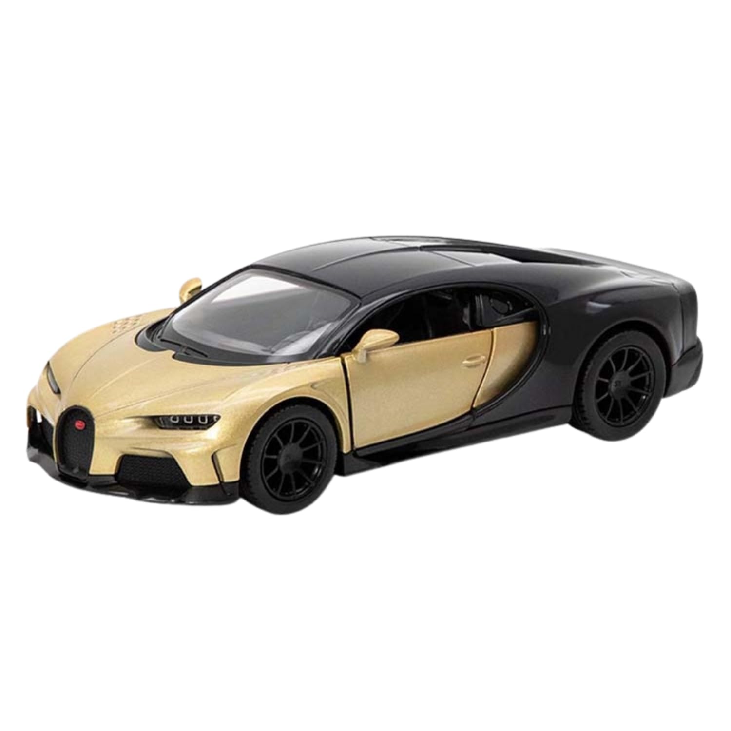 Mayatra's Kins Mart Bugati Chiron Die-Cast Model Car, 1:38 Scale, Gold and Black (Golden-Black)