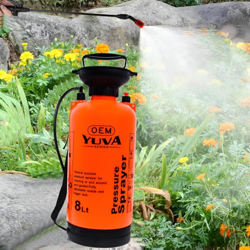 Image of OEM Manual Multipurpose Garden Sprayer 8L - Heavy-Duty Manual Pump for Pesticides, Herbicides, and Fertilizers | Robust Plastic Body | Ready to Use | Hand Held Model | Good Pressure
