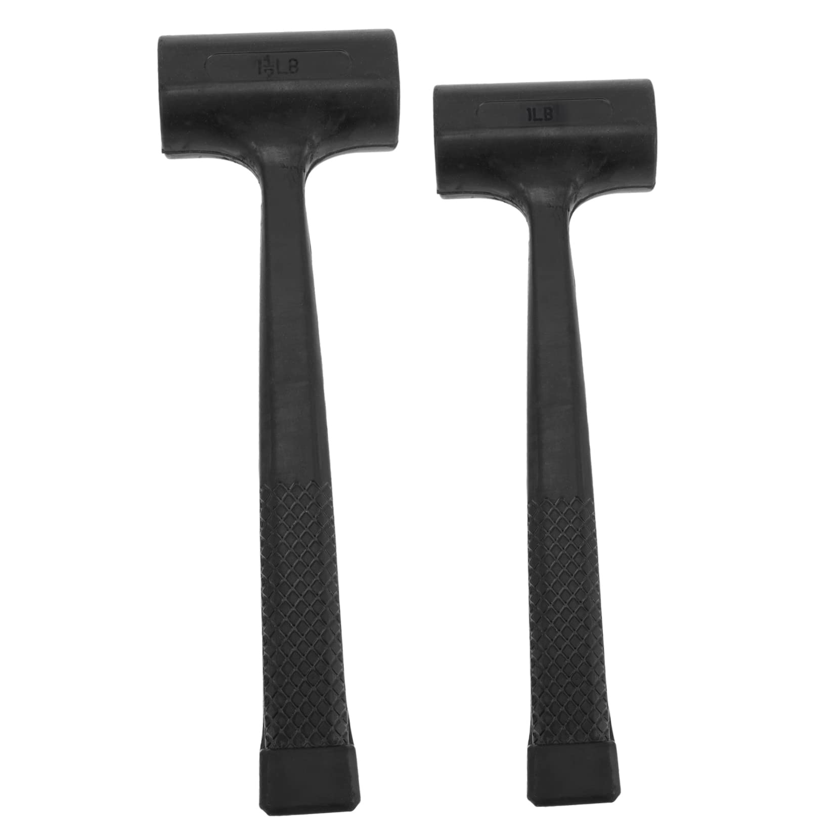 IWOWHERO Elasticity and Safety Hammer 2 Pcs Non-slip Mallets Woodworking Mallets for Tapping Block and Floor Installation