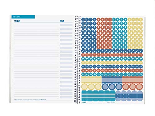 Finocam - Cuaderno del Docente Semana Página sin fechar | Cuaderno profesor con 24 hojas de evaluaciones para 40 alumnos | Portada personalizable y funda interior - 230 x 310 mm - Español - imagen 6
