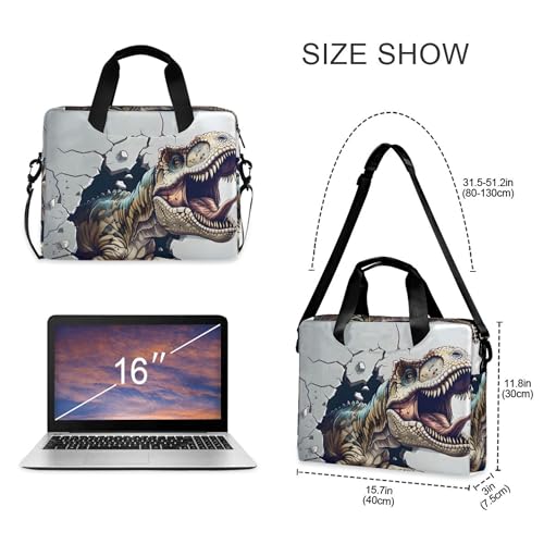 ALAZA funda para laptop con diseño 3D T-rex miniatura 4