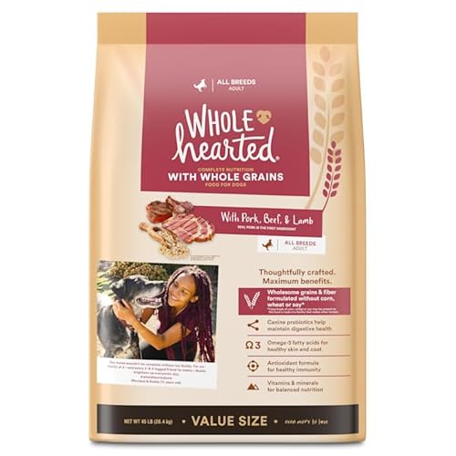 WholeHearted Whole Grains with Pork Beef & Lamb Dry Dog Food 45 lbs.