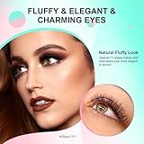 NAGARAKU YY Eyelash Extensions Supplies Y Lash Premade Fans 4D Russian Volume Cross YY Eyelashes Handwoven Y Shaped Mesh Technology Wispy Crisscross Cluster Matte Black 12 Rows(0.05 D Curl 8-15mm） - Image 9