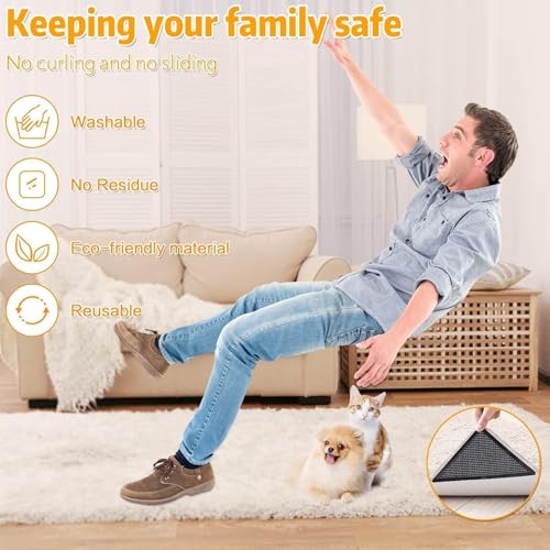 Image of Siara Rubber Self Adhesive Square Felt Pads Non Skid Floor Protector Furniture Sofa Furniture Chair Balance Pad Noise Insulation Floor Bumper Color (Anti Skid Mat pad)