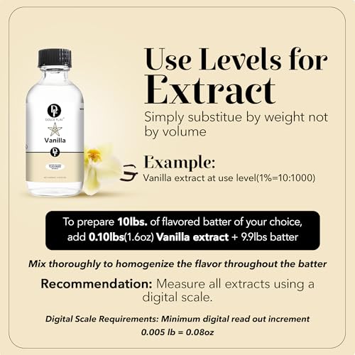 Image of Dolce Flav Vanilla Extract 1 Gallon - 1 Gallon Water-Soluble Kosher, Sugar-Free, Concentrated Vanilla Flavoring for Baking, Cookies & Desserts