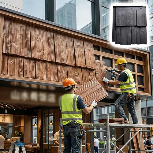Tejas de techo imitación grano de madera con alta resistencia estructural para casas 2