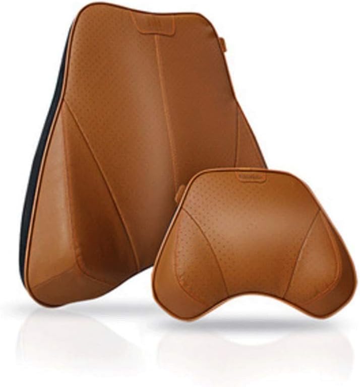 Lumbar Pillow Car Business Cushion Car Headrest Lumbar Suit Leather Pillow Waist Pillow Car Neck Pillow(E)