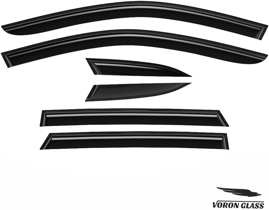 Voron Glass Tape-on Extra Durable Rain Guards for Subaru Outback 2015-2019, Window Deflectors, Vent Window Visors, 6 Pieces - 100856