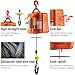 1100LBS Electric Hoist Winch, 1500W Portable Pure Copp Power Winch Crane, 110V/120V, Manual/Wired/Wireless Remote Control, Overload Protection, Protection 25ft Lifting Height for Garage, Factory