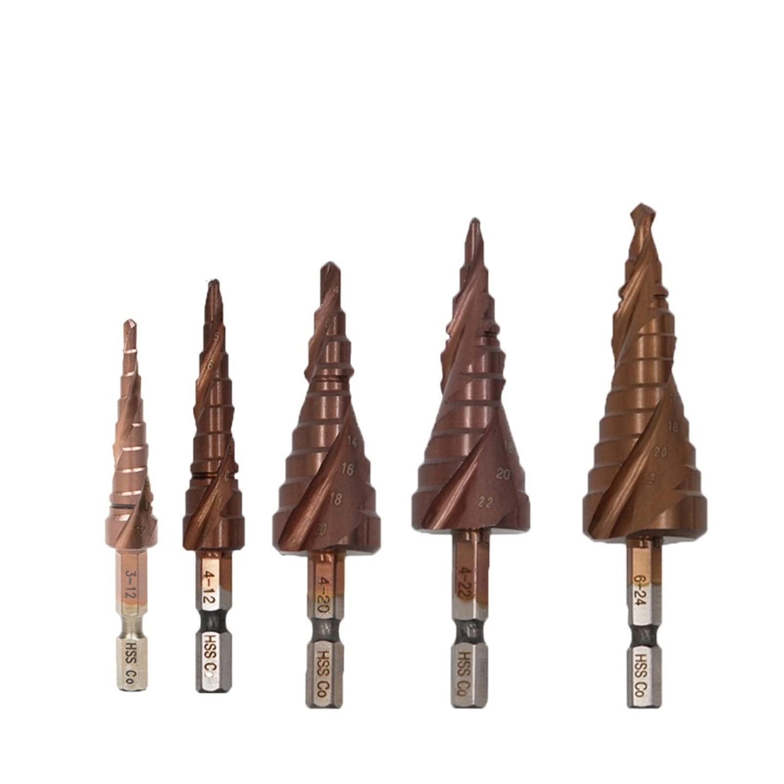 Wiertła do cięcia Wiertło kręte 1,5-12 mm HSS Pistolet powlekany tytanem Wiertło do wycinania otworów Zestaw wierteł do drewna i metalu (Kolor: 13 szt. 2 12 mm) (6)