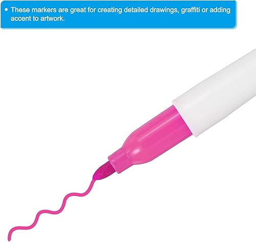 Miniatura 4 de PATIKIL Mini marcadores permanentes, paquete de 4 marcadores de pelota de golf con clip para llavero para oficina, reuniones, actividades al aire