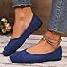 Summer Flats for Women's Comfortable Memory Foam Square Toe Flats Summer Casual Fashion Dressy Ballet Business Shoes