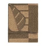 furn. Yard Harlech Throw – Soft Reversible Geometric Check Blanket (Brown - 130x180cm)
