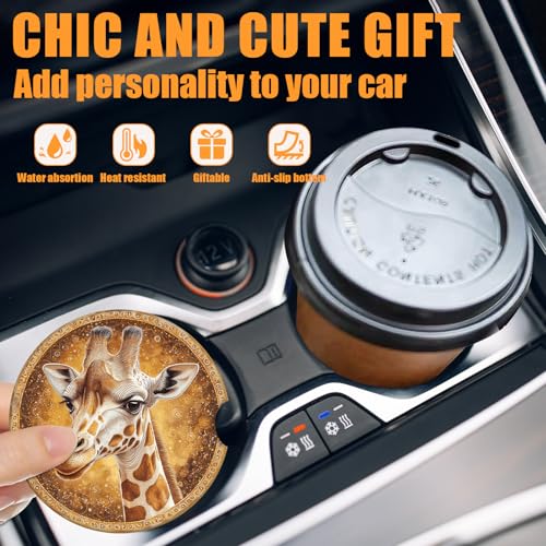 Portavasos para auto cerámicos absorbentes, 2 unidades miniatura 6