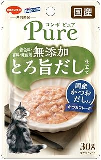 （まとめ買い）日本ペットフード コンボ ピュア キャット パウチ かつお・国産かつおだし入り30g 猫用フード 【×32】