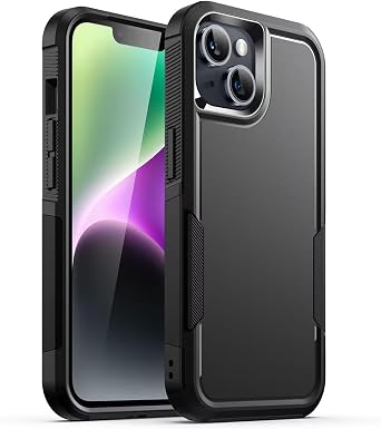 JETech Rugged Case for iPhone 14 Plus, Black