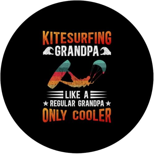 Miniatura 3 de Kitesurfing Grandpa Kiteboard Kitesurf Kiteboarder PopSockets Standard PopGrip