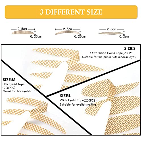 Eyelid Tape, Eyelid Lift Tape, Double Eyelid Tape, Double Eyelid Stickers, Invisible Eyelid Tape, Self-Adhesive Eyelid Lifter Strips With Fork Rods, Breathable & Waterproof, Instantly Enlarge The Eyes #TOP5