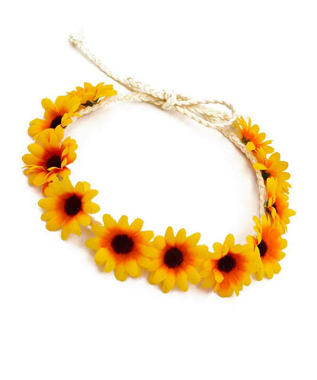 Sunflower Hair Clips Pin Sunflower Floral Hair Barrettes Yellow Sunflower Hairpins BBG55 (6 Pcs Set)