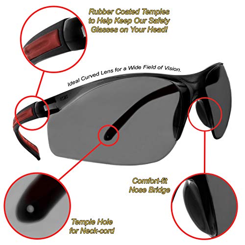 Cleararmor Tinted Safety Glasses Eye Protection - 2 Pack - Comfort Eyewear Sunglasses With Our Superlite And Superclear Tinted Lens Technology #TOP3
