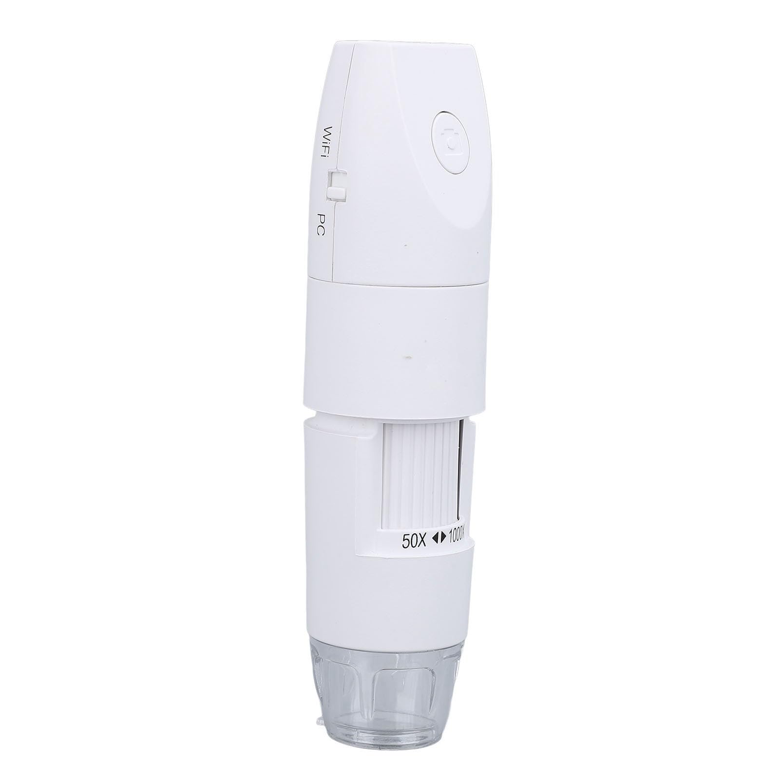 GOWENIC Przenośny Mikroskop Bezprzewodowy 1080P HD |Kamera Cyfrowa USB WiFi 1000X do Kontroli Skóry i Obwodów (WHITE)