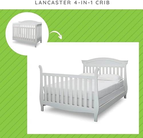 Miniatura 8 de CC KITS Kit de conversión de tamaño matrimonial para cunas Delta para niños (blanco)