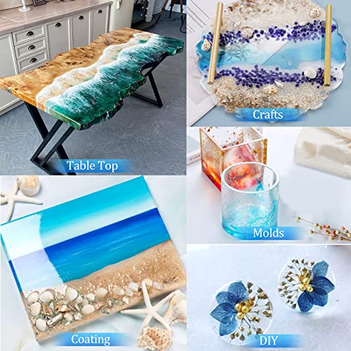Epoxy Resin-42Oz Resin Kit, Epoxy Resin Crystal Clear Starter Kit For Beginners- No Bubble Easy Mix 1:1 For Diy Jewelry Making Of The Art Resin & Epoxy Resin - 2 Part(21Oz Resin And 21Oz Hardener) #TOP2