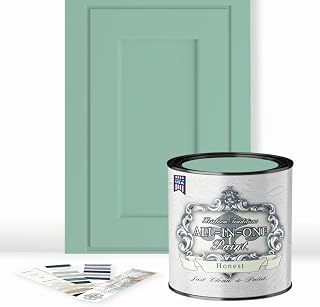 Heirloom Traditions ALL-IN-ONE Paint, Honest, Quart - Durable cabinet and furniture paint. Built in primer and top coat, no sanding needed. Includes our 30 featured color card.