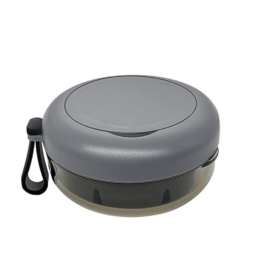 Miniatura 1 de Estuche para dentaduras postizas, estuche de baño portátil para dentaduras postizas, caja de baño sin fugas con colador y espejo (gris)