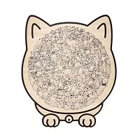 135-teiliges Holzpuzzle In Katzenform – Buntes Tier-Puzzle, Kreatives Geschenk Für Katzenfans, Schöne Wohn-Deko Nach Dem Zusammenbau