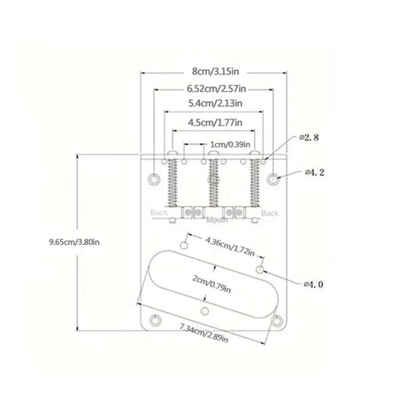 Accessori Per Strumenti Indossati Con Corpo Regolabile A 6 Corde Per Chitarra Elettrica A Ponte 3 Selle Chitarra Bridge