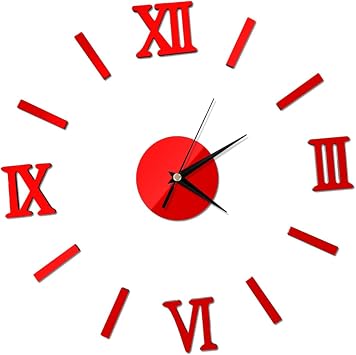 Wall Clock Modern Frameless Mirror Effect Decorative Wall Clock for Home Living Room Bedroom
