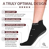 Rymora Non Slip Anti Skid Grip Socks (2 Pairs: Black) (Medium: UK 6.5-8.5) (Black) [M] - Image 2