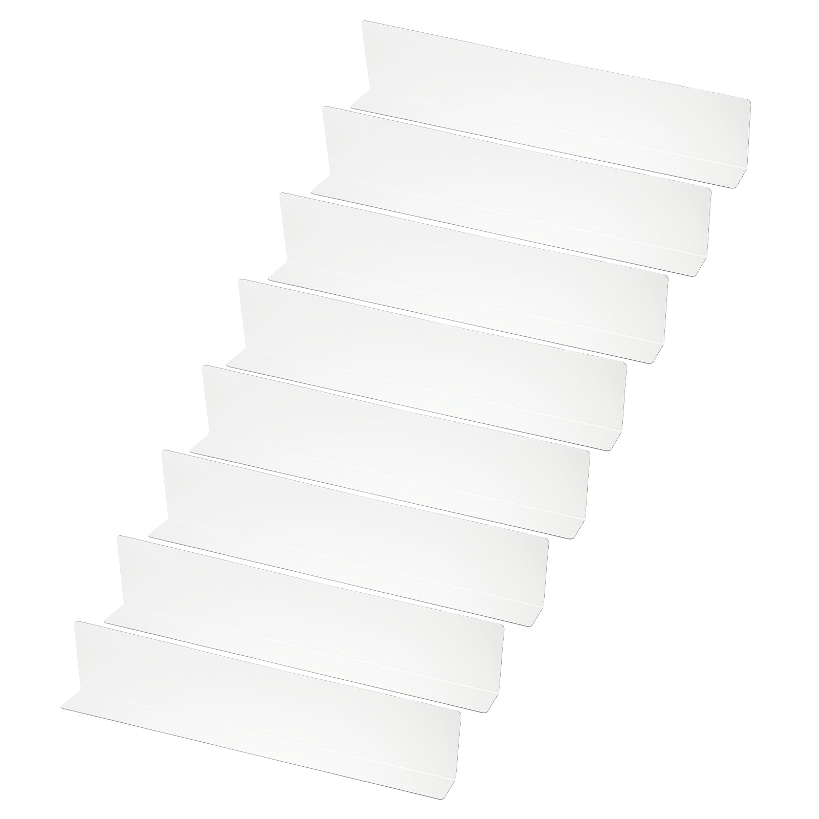 PATIKIL 8 Pack Shelf Dividers for Closet Organization 15.8x1.6x3.2 Acrylic Closets Separator Kitchen Cabinet Shelves Under Bed Blocker for Bedroom Kitchen Office Clear