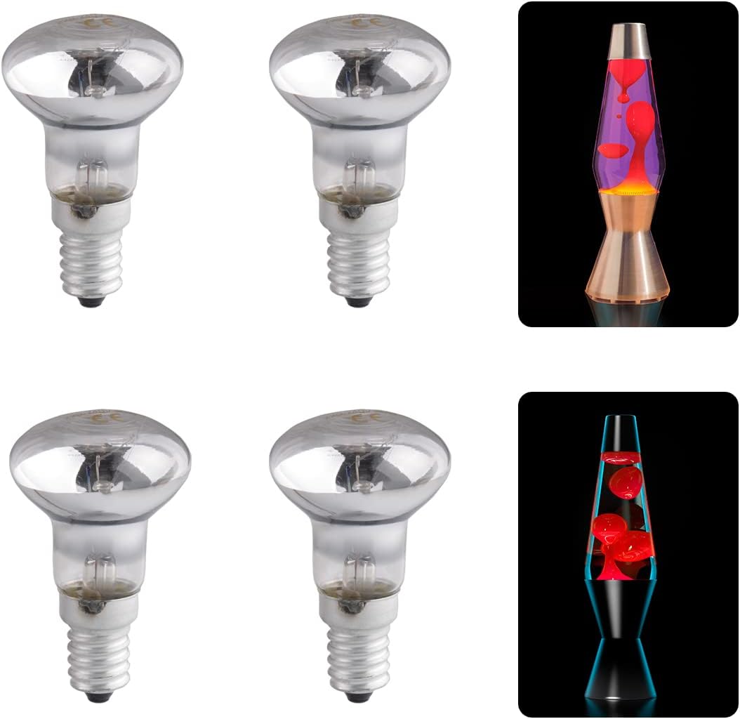 Ampoules Lampe à Lave R39 E14 30W - 2 Unités | Blanc Chaud 2800K | Intensité Variable | Chauffage Rapide