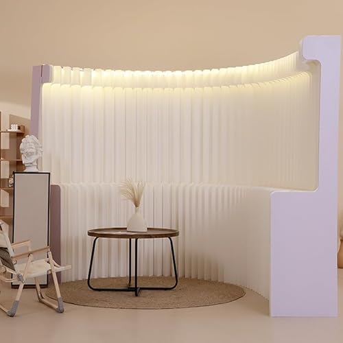 パーテーション 発光 間仕切り 展示台 収納棚 兼用 大容量 収納ラック オープンシェルフ 衝立 組立不要 折りたたみ式 頑丈 屏風 スクリーン ついたて パーテーション ついたて 目隠し 室内 おしゃれ ペーパーデザイン 環境に優し素材 部屋 和室 玄関