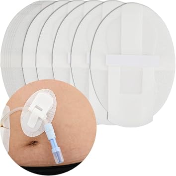 Peritoneal Dialysis PD Catheter Holder Adhesive Patch Stabilization Device for Picc Line Stomach Feeding Peg J Tube G-Tube Urine Foley Catheter| Individually Packed| Non-Woven Dressing Pack of 10