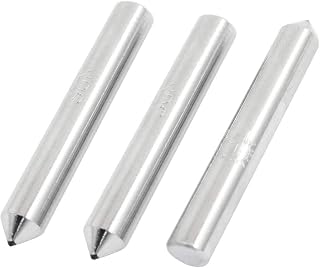 New Lon0167 Single Point 6mm Dia 48mm Long Round Drill Hole Diamond Dresser Silver Tone 3pcs(Single Point 6mm Durchmesser 48mm langer runder Schaft Diamond Dresser Silver Tone 3pcs