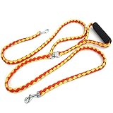 Dual Dog Leash, PYRUS No-Tangle Dog Leash 1.4 m/4.6 FT Length Dual Dog Training Cord Dog Leash for 2 Dogs (Yellow)