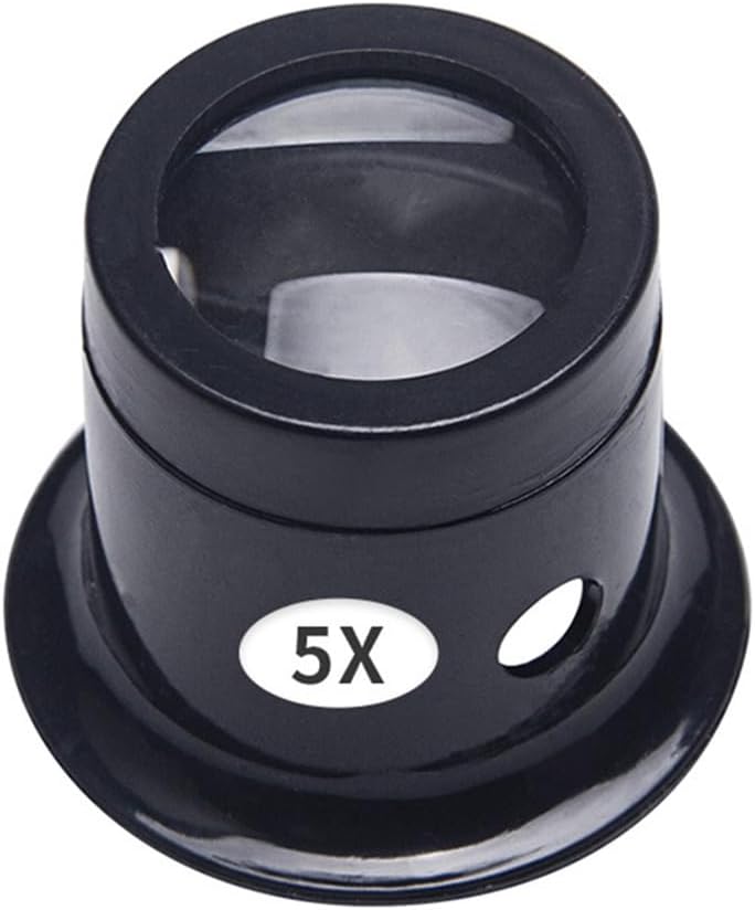 Jewelry Magnifying Glass 5X Magnifying Eye Magnifier Pocket Magnifier Repair Kit Set for Watchmakers Portable Watchmaker Loupe Magnifier Lens