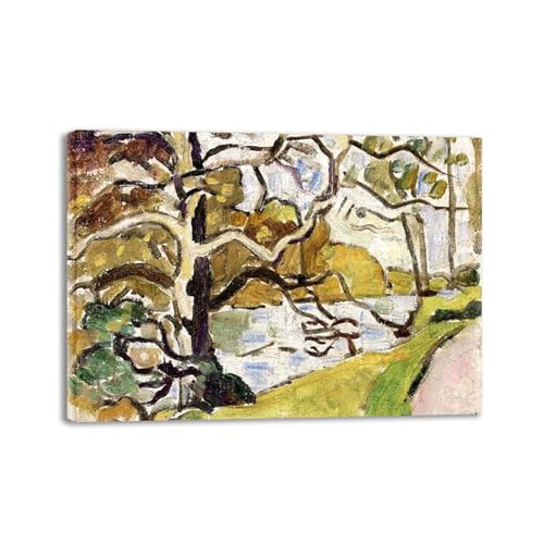 Sublimer un mur vide grâce à l'impression sur toile Louis Valtat Berges d'un lac