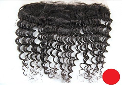 DaJun Hair 6A Lace Frontal Closure 13"2" Peruvian Human Virgin Hair Deep Wave Natural Colour (trademark:DaJun)