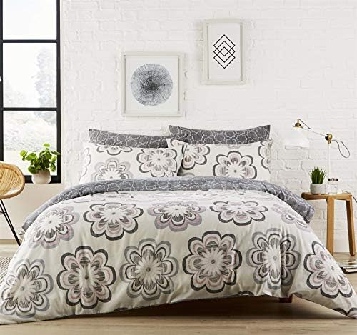 Olivia Rocco Peony Duvet Cover Set Easy Care Single Double King Bed Quilt Covers Cotton Rich Bedding, Double Ochre