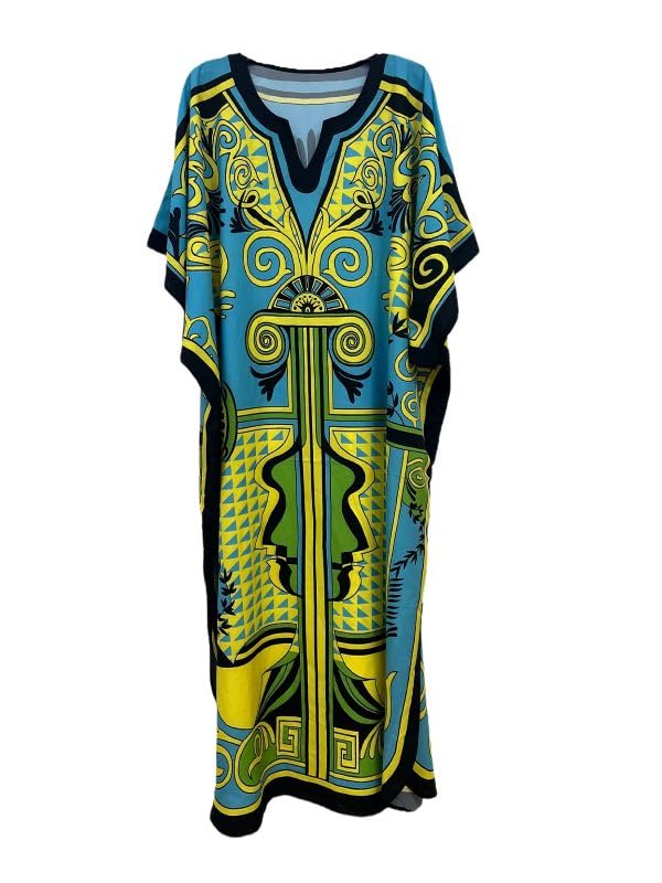 Copricostume Vestito Caftano Elegante Mare Woman Boho Chic Kaftan COV0283