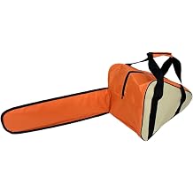 Chainsaw Storage Bag, Chainsaw Carrying Case, Electric Tool Holder, Sturdy Oxford Nylon, Portable Handle Design, Home Garden Use, 23.62x9.06x16.14 Inches, Orange Black, 1 Piece