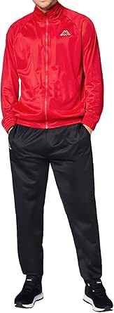 Kappa Ulfinno Trainingspak voor heren, cool tweedelig pak voor vrije tijd, sport, fitnessstudio, thuiskantoor en voetbal, trainingsjack en sportbroek van 100% polyester, S, blauw