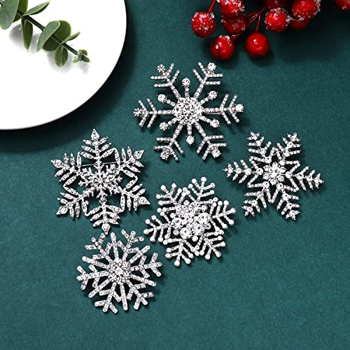 Image of Christmas Brooch Pins Snowflake Pin Marry Christmas JOY Candy Cane Snowman Brooches Xmas Christmas Holiday Party Gifts for Women Girls Kids