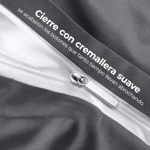 Miniatura 6 de Utopia Bedding Funda Nordica 220 X 240 - Microfibra Juego De Funda Edredon 220x240 Cm Y 2 Fundas De Almohada 65x65 Cm Gris